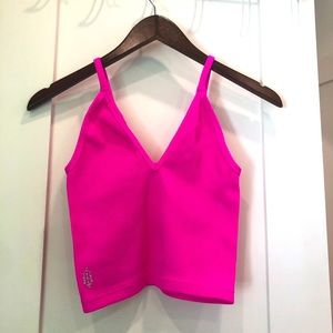 Free People, Watch Out Workout Tank, Hot Pink, size M/L